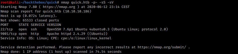 nmap scan