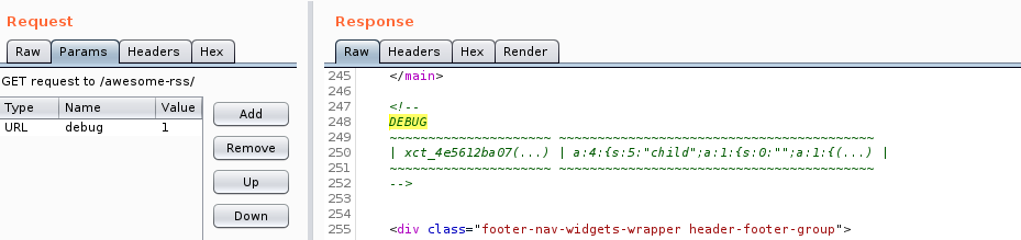 Debug comment