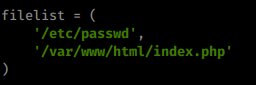 Example file list