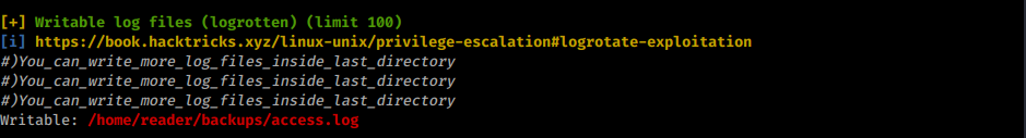 Writable log file