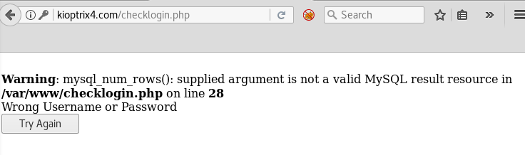 Sql error