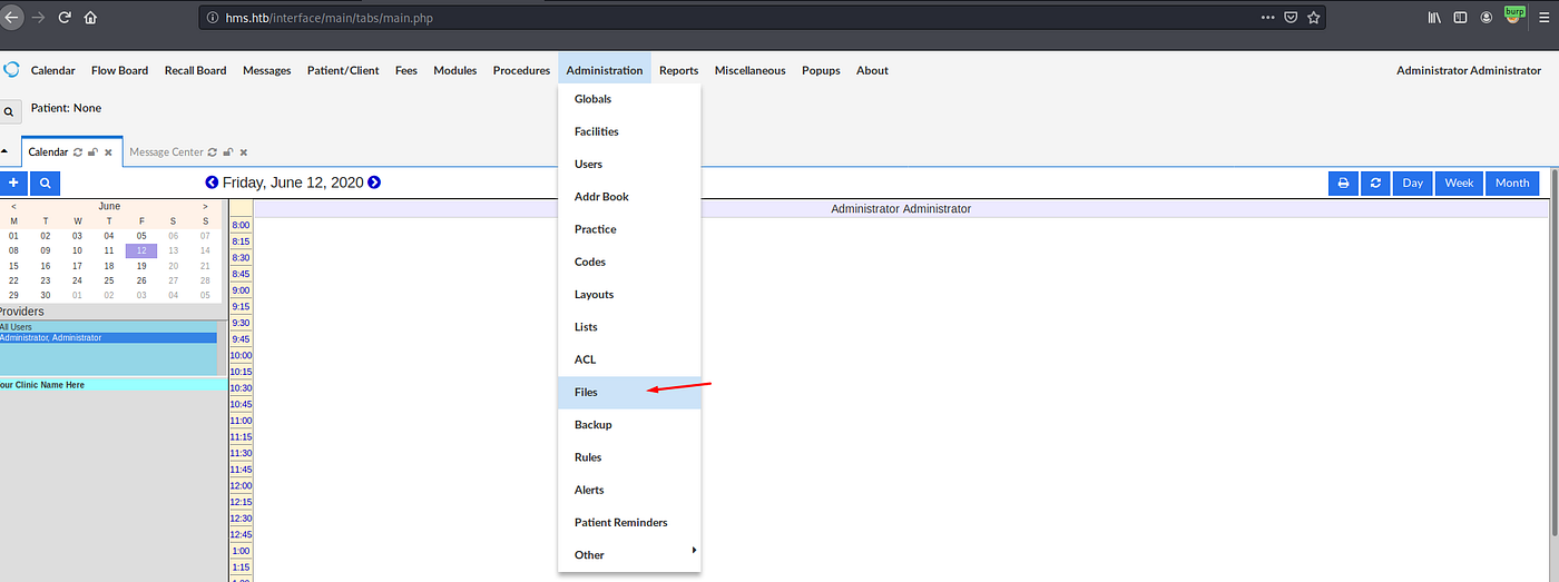 Admin interface